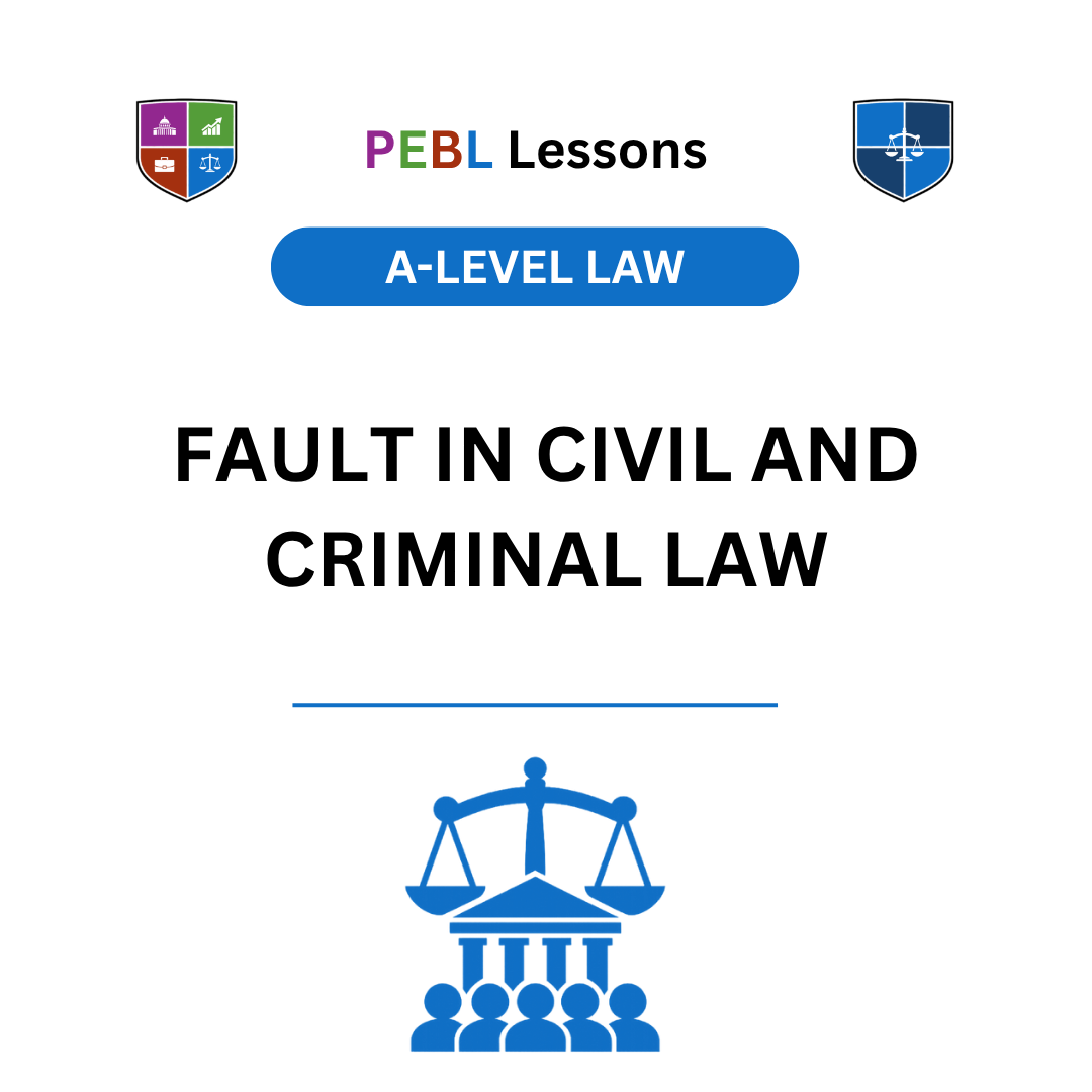 Fault in Civil and Criminal Law
