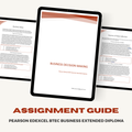 Pearson Edexcel BTEC Business Extended Diploma Assignment Guide | Business Decision Making
