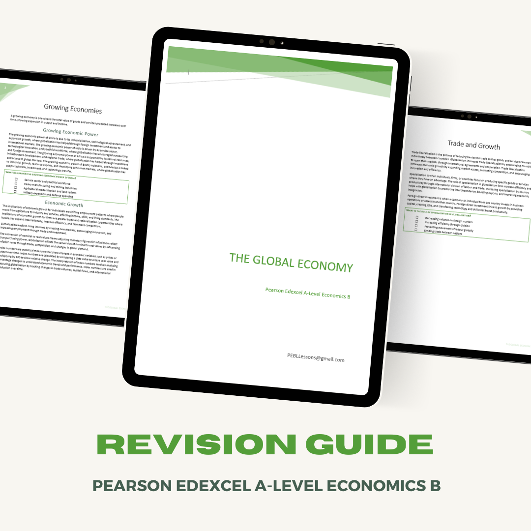 Pearson Edexcel A-Level Economics B Revision Guide | The Global Econom ...
