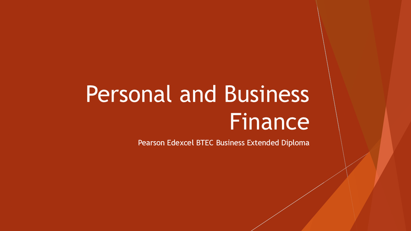 Personal and Business Finance