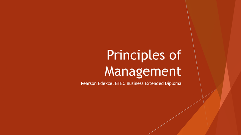 Principles of Management