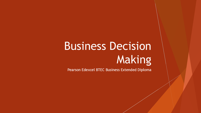 Business Decision Making