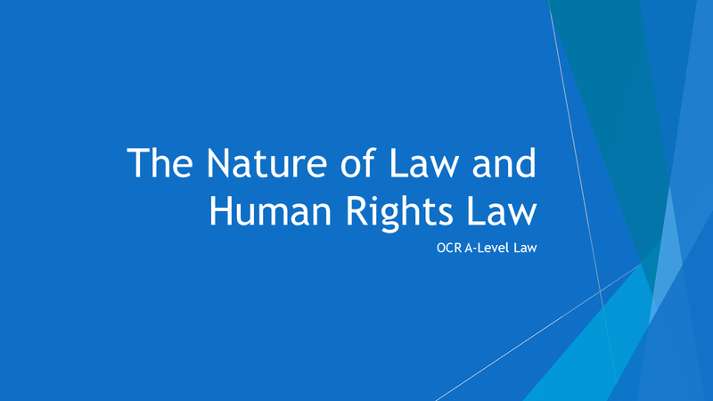 The Nature of Law and Human Rights Law